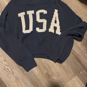 Navy Blue USA Sweater